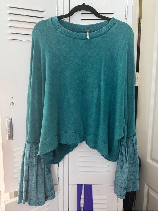 Free People Tops - Free People Teal Knit Pullover